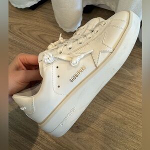 Golden Goose Pure White Sneakers